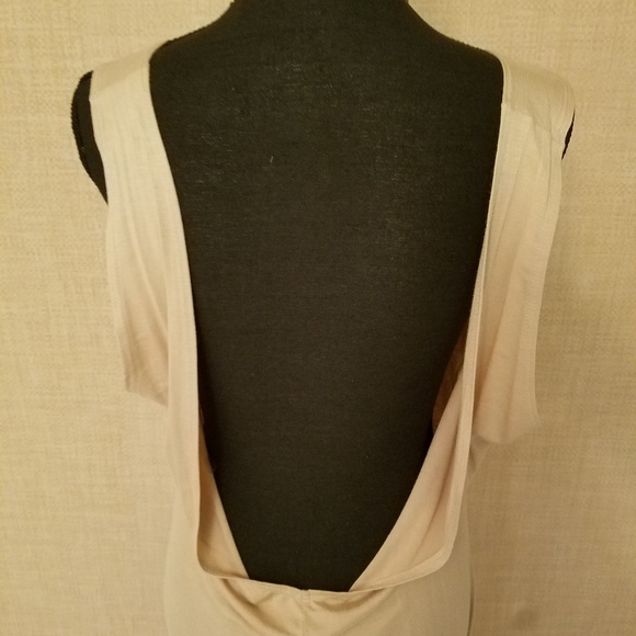 Sexy Plus Tulle Mermaid Maxi Dress Size 3x Tan - Picture 6 of 7